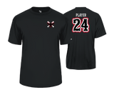 Frederick Bulls Performance Tees- BLACK