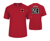 Frederick Bulls Performance Tees- RED