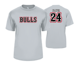 Frederick Bulls Performance Tees- Grey