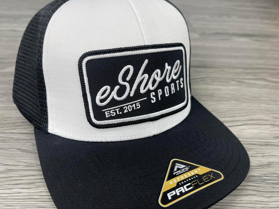 Eshore White/Black Patch Hat